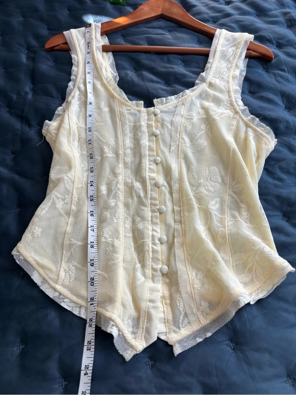 Free People | Women’s Before Daylight Corset Lace Button-Front Camisole L